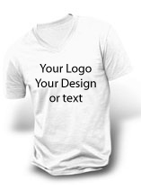 Custom V-neck t-shirt printing 